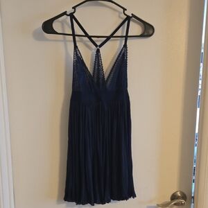 Elegant Navy Blue Chemise